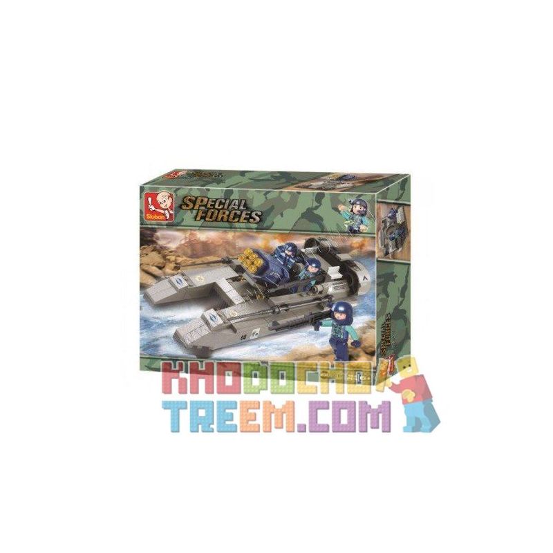 SLUBAN M38-B0197 B0197 0197 M38B0197 38-B0197 Xếp hình kiểu  SWAT SPECIAL FORCE Attack Yacht Xuồng Cao Tốc Gắn Rocket 164 khối