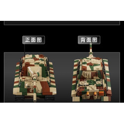 12GO 97060 Jagdtiger Xếp hình lắp ráp ghép mô hình Pháo chống tăng Jagdtiger 1:28