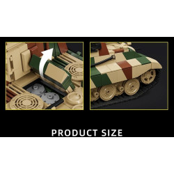 12GO 97060 Jagdtiger Xếp hình lắp ráp ghép mô hình Pháo chống tăng Jagdtiger 1:28