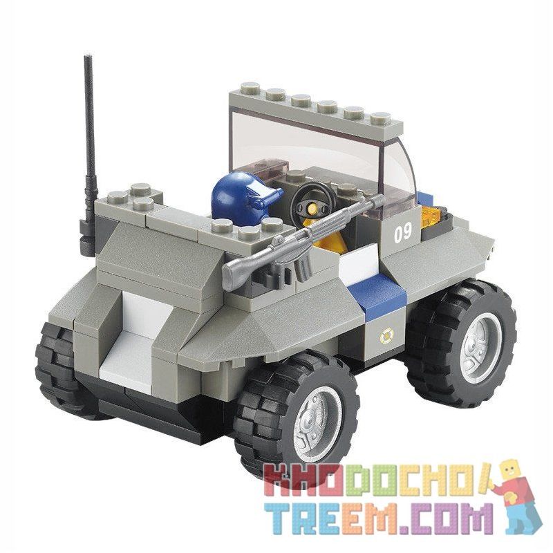 SLUBAN M38-B0195 B0195 0195 M38B0195 38-B0195 Xếp hình kiểu  SWAT SPECIAL FORCE Assault Vehicle Xe Jeep 103 khối