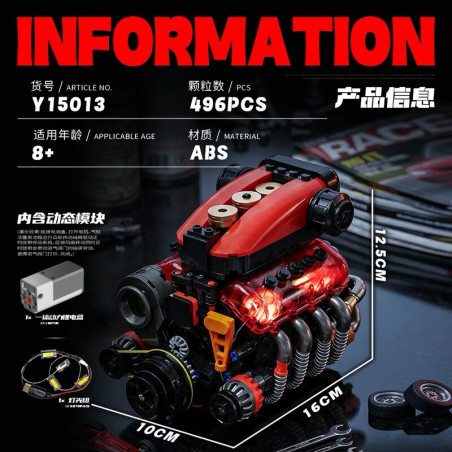 EIKEE Y15013 Xếp hình lắp ráp ghép mô hình Động cơ BMW MINI