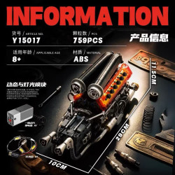 EIKEE Y15017 Xếp hình lắp ráp ghép mô hình Động cơ Ferrari V12