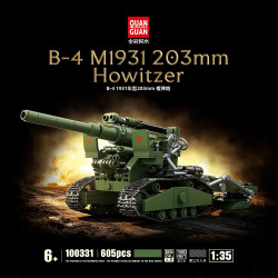 QUANGUAN 100331 Xếp hình lắp ráp ghép mô hình B-4 M1931 Pháo 203mm 1:35