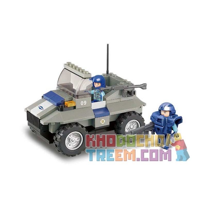 SLUBAN M38-B0195 B0195 0195 M38B0195 38-B0195 Xếp hình kiểu Lego SWAT SPECIAL FORCE Assault Vehicle Xe Jeep 103 khối