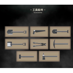 QUANGUAN 100331 Xếp hình lắp ráp ghép mô hình B-4 M1931 Pháo 203mm 1:35