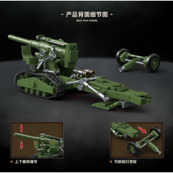 QUANGUAN 100331 Xếp hình lắp ráp ghép mô hình B-4 M1931 Pháo 203mm 1:35