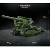 QUANGUAN 100331 Xếp hình lắp ráp ghép mô hình B-4 M1931 Pháo 203mm 1:35
