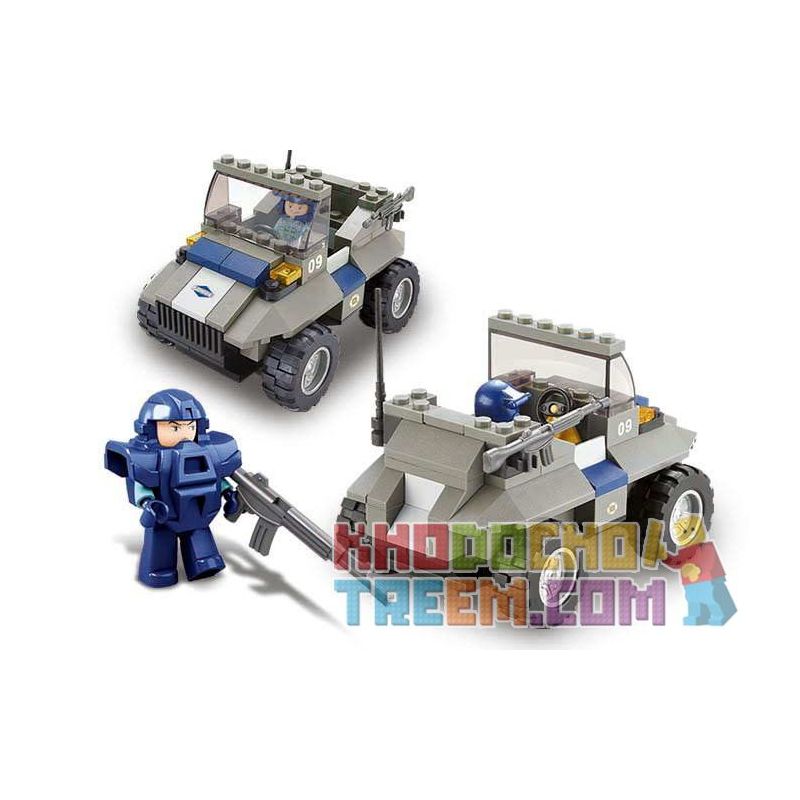 SLUBAN M38-B0195 B0195 0195 M38B0195 38-B0195 Xếp hình kiểu  SWAT SPECIAL FORCE Assault Vehicle Xe Jeep 103 khối