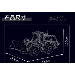 MouldKing 17084 972M Wheel Loader Xếp hình lắp ráp ghép mô hình Máy xúc lật Model 972M
