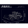 MouldKing 17084 972M Wheel Loader Xếp hình lắp ráp ghép mô hình Máy xúc lật Model 972M