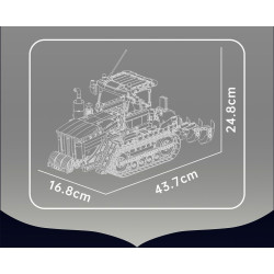 MouldKing 17093 Crawler Tractor Xếp hình lắp ráp ghép mô hình máy kéo bánh xích