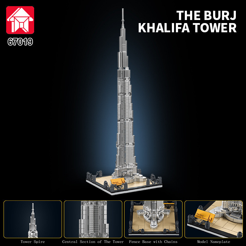 Le Yi 67019 Burj Khalifa, Dubai Xếp hình lắp ráp ghép mô hình Dubai Burj Khalifa