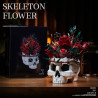 No license 66011 Skeleton Flower Xếp hình lắp ráp ghép mô hình hoa hồng sọ
