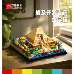 WANGE LIGAO Dr.Luck 5257 Giza Pyramids, Cairo, Egypt Xếp hình lắp ráp ghép mô hình Kim tự tháp Giza, Cairo, Ai Cập