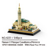 WANGE LIGAO Dr.Luck 4231 Hassan II Mosque Casablanca, Morocco Xếp hình lắp ráp ghép mô hình Nhà thờ Hồi giáo Hassan II ở Casablanca, Maroc