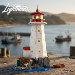DK 6033 Xếp hình lắp ráp ghép mô hình Ngọn hải đăng Peggy's Cove, Bắc Mỹ