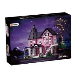 Amazing Block 80015 Pink Victorian House Xếp hình lắp ráp ghép mô hình Bungalow kiểu Victoria màu hồng