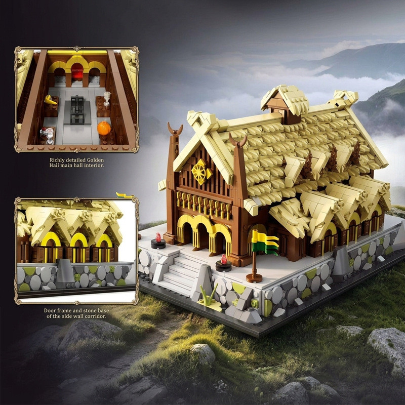 DK 6032 Golden Hall Xếp hình lắp ráp ghép mô hình hội trường vàng