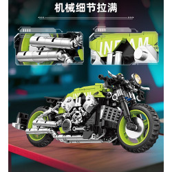 KAZI GBL BOZHI KY6172 Xếp hình lắp ráp ghép mô hình xe máy trinh sát tanm ấn độ