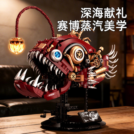 XINZHUAN XZ0113 Mechshell Lantern Fish Xếp hình lắp ráp ghép mô hình Cá đèn lồng cơ khí