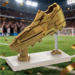 Amazing Block AB50009 Football Champion Trophy Set (Boot & Glove) Xếp hình lắp ráp ghép mô hình giày bóng đá vàng găng tay vàng