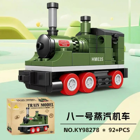 KAZI GBL BOZHI KY98278 Xếp hình lắp ráp ghép mô hình Xe lửa cổ điển 8 mẫu