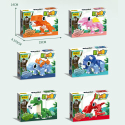 Kozosha 2212 Dino Xếp hình lắp ráp ghép mô hình Thế giới khủng long phiêu lưu 6 mô hình