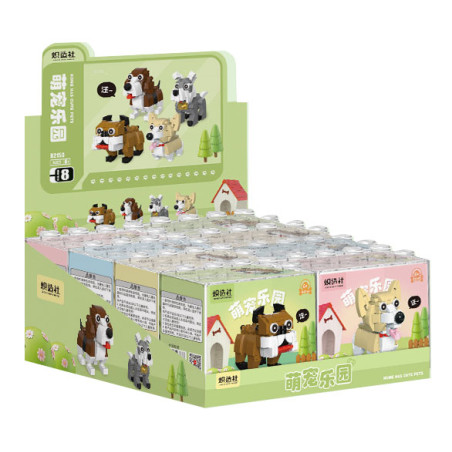 Kozosha B2153 Xếp hình lắp ráp ghép mô hình Thiên đường thú cưng dễ thương: 4 loại chó dễ thương