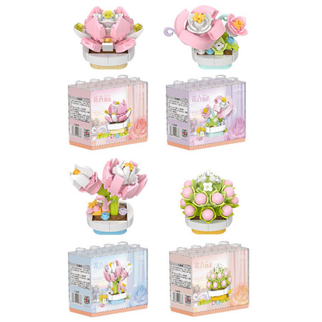 Kozosha B2155 Xếp hình lắp ráp ghép mô hình Thiên đường thú cưng dễ thương: Câu chuyện hoa 4 mẫu