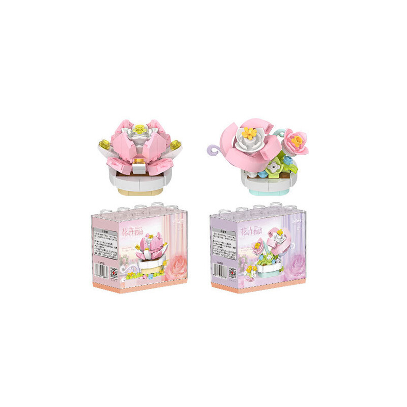 Kozosha B2155 Xếp hình lắp ráp ghép mô hình Thiên đường thú cưng dễ thương: Câu chuyện hoa 4 mẫu