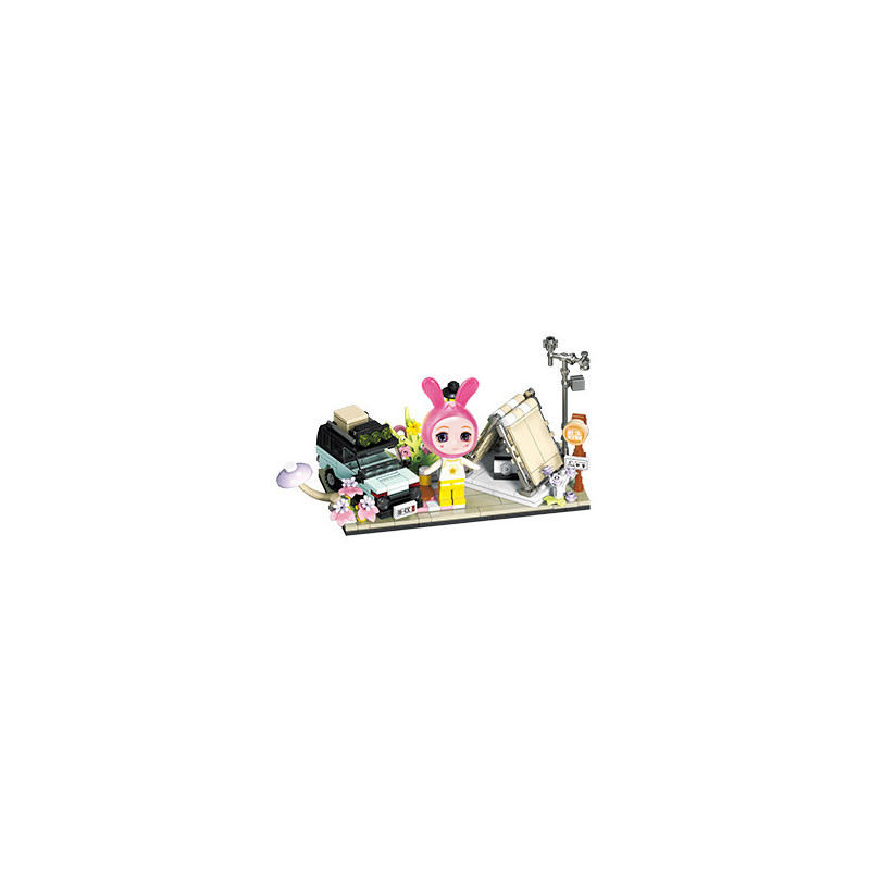 Kozosha B2156 Xếp hình lắp ráp ghép mô hình My Little Time 4 mẫu: cắm trại hoàng hôn, bồn tắm hoa, gian hàng cảnh đường phố, giờ giải trí
