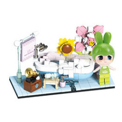 Kozosha B2156 Xếp hình lắp ráp ghép mô hình My Little Time 4 mẫu: cắm trại hoàng hôn, bồn tắm hoa, gian hàng cảnh đường phố, giờ giải trí