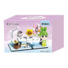 Kozosha B2156 Xếp hình lắp ráp ghép mô hình My Little Time 4 mẫu: cắm trại hoàng hôn, bồn tắm hoa, gian hàng cảnh đường phố, giờ giải trí