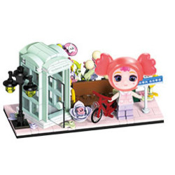 Kozosha B2156 Xếp hình lắp ráp ghép mô hình My Little Time 4 mẫu: cắm trại hoàng hôn, bồn tắm hoa, gian hàng cảnh đường phố, giờ giải trí