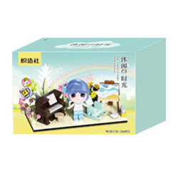 Kozosha B2156 Xếp hình lắp ráp ghép mô hình My Little Time 4 mẫu: cắm trại hoàng hôn, bồn tắm hoa, gian hàng cảnh đường phố, giờ giải trí