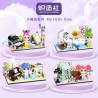 Kozosha B2156 Xếp hình lắp ráp ghép mô hình My Little Time 4 mẫu: cắm trại hoàng hôn, bồn tắm hoa, gian hàng cảnh đường phố, giờ giải trí