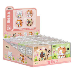 Kozosha B2158 Xếp hình lắp ráp ghép mô hình Thiên đường thú cưng dễ thương: 4 loại mèo dễ thương