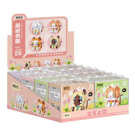 Kozosha B2158 Xếp hình lắp ráp ghép mô hình Thiên đường thú cưng dễ thương: 4 loại mèo dễ thương