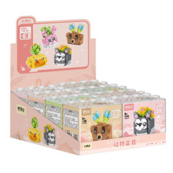 Kozosha B2159 Xếp hình lắp ráp ghép mô hình Thiên đường thú cưng dễ thương: 4 loại chậu cây hình thú