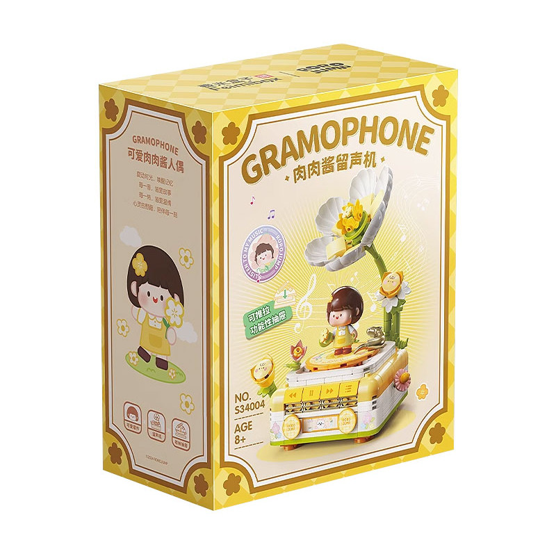 Femibox S34004 Gramophone Xếp hình lắp ráp ghép mô hình Máy hát Bolognese