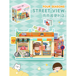 Femibox S2304 Four Seasons Street View Xếp hình lắp ráp ghép mô hình Chế độ xem phố mùa nước sốt thịt: Cửa hàng tiện lợi nước sốt thịt