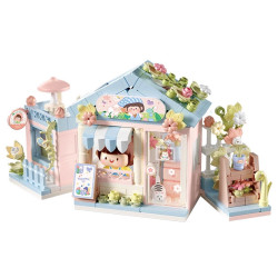 Femibox S2305 Four Seasons Street View Xếp hình lắp ráp ghép mô hình Cảnh đường phố mùa nước sốt thịt: Cửa hàng hoa nước sốt thịt