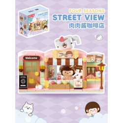 Femibox S2306 Four Seasons Street View Xếp hình lắp ráp ghép mô hình Chế độ xem phố mùa nước sốt thịt: Quán cà phê nước sốt thịt