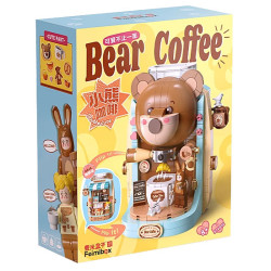 Femibox S34002 Bear Coffee Xếp hình lắp ráp ghép mô hình máy pha cà phê gấu