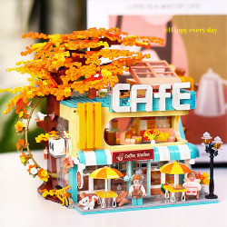 Femibox S43002 Coffee Shop Xếp hình lắp ráp ghép mô hình quán cà phê mùa thu