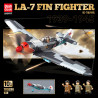 QUANGUAN 100286 LA-7 Fin Fighter Xếp hình lắp ráp ghép mô hình tiêm kích La-7