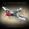 QUANGUAN 100286 LA-7 Fin Fighter Xếp hình lắp ráp ghép mô hình tiêm kích La-7