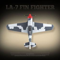 QUANGUAN 100286 LA-7 Fin Fighter Xếp hình lắp ráp ghép mô hình tiêm kích La-7