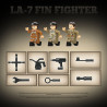QUANGUAN 100286 LA-7 Fin Fighter Xếp hình lắp ráp ghép mô hình tiêm kích La-7