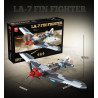 QUANGUAN 100286 LA-7 Fin Fighter Xếp hình lắp ráp ghép mô hình tiêm kích La-7